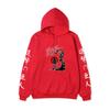 Attack On Titan Samurai Sakura Sun Design Unisex Fleece Hoodie Vertical Japanese Kanji Sleeve Anime Long Sleeve Pullover Sweatshirt