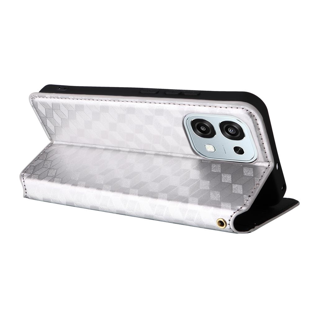 Leather Case for Oppo A6 Pro 4G/A6 Pro 5G/F31 5G Wallet Rhombus Imprinted Phone Cover