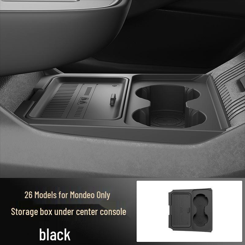 

Ford Mondeo Center Console Storage Box for 26 Models - Glasses Organizer and Car Accessories. 30cm×25cm×8cm чёрный