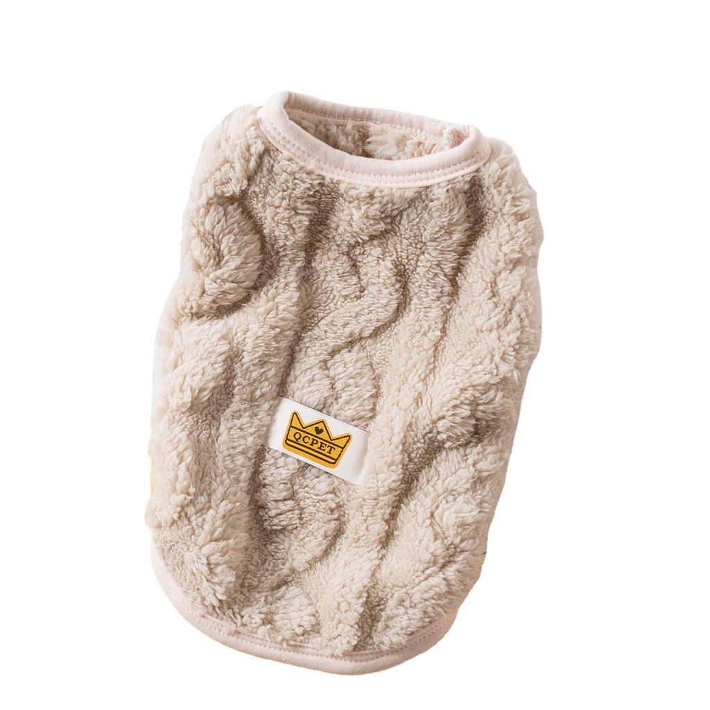 Winter Cable Knit Double-Sided Fleece Vest for Pets - Perfect for Dogs and Cats