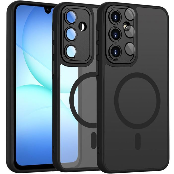 Coque de Protection - BOOLING - Samsung Galaxy A17 4G/5G - Antichoc - Anneau Magnétique - Noir