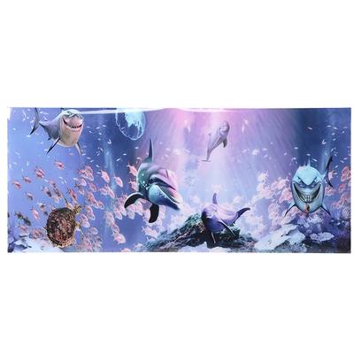 Hintergrundposter Dekorative Malerei PVC-Aufkleber Landschaftsbild für Aquarium Fischtank 61x30cm