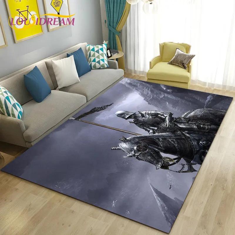 Cavalier Knight Templar Crusaders Game Area Rug Large,Carpet Rug for Living Room Bedroom Sofa Doormat Kitchen,Non-slip Floor Mat