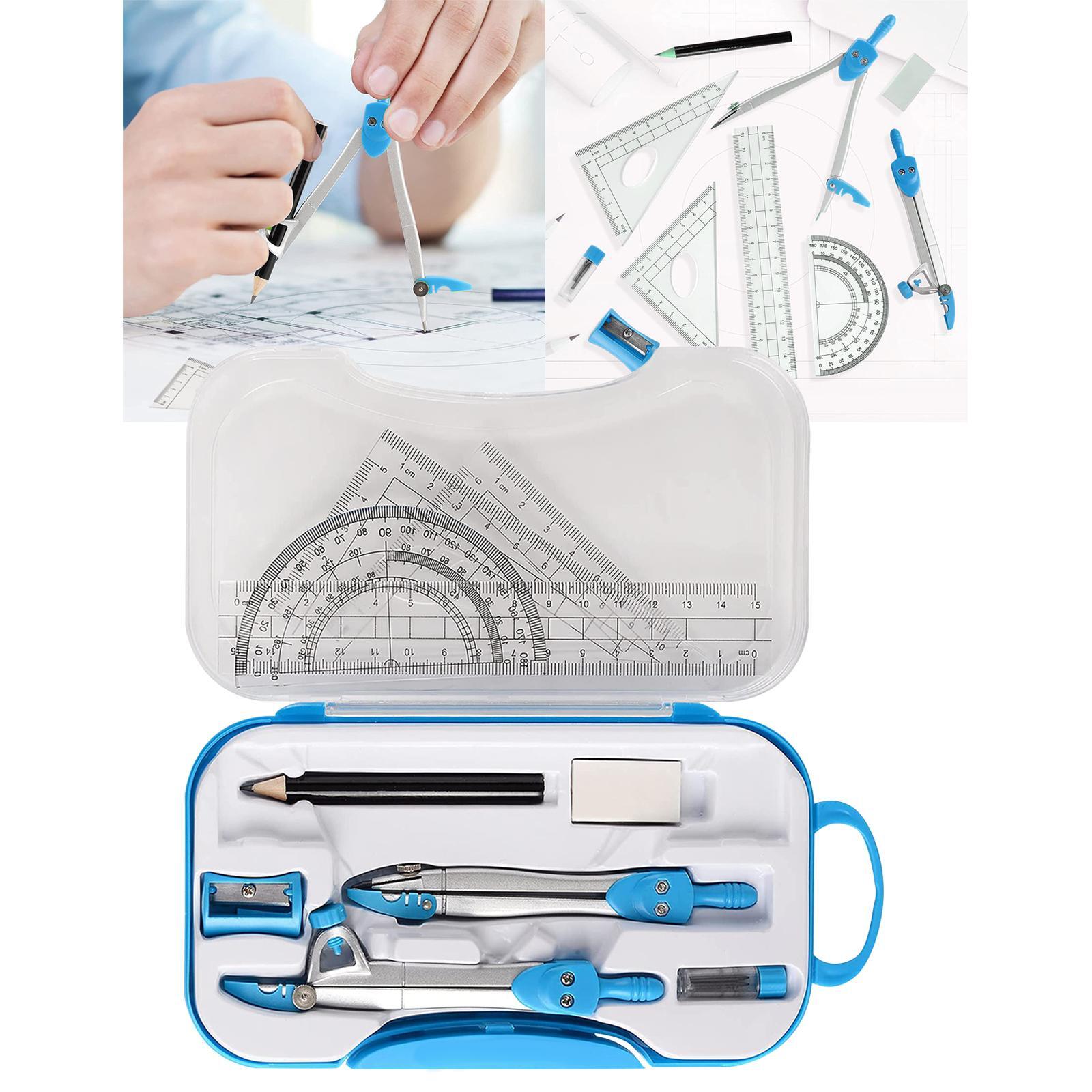 

Набор Математической Геометрии Набор Транспортировочной Линейки Школьных Учителей синий