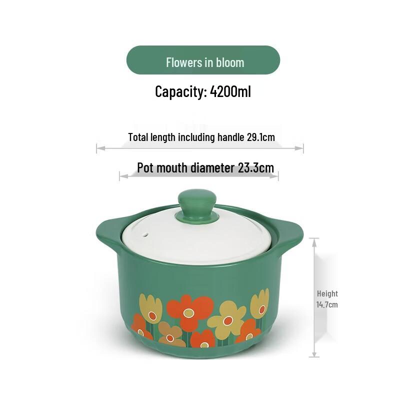 ZMR Ceramic Casserole Stew Pot