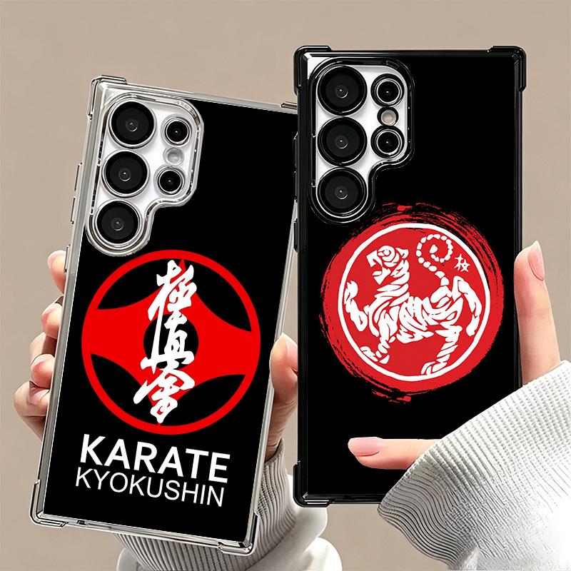 Karate Oyama Kyokushin Plating Phone Case For Samsung Galaxy S24 S25 FE S26 Edge S23 Ultra S22 S21 Plus S20 Anti-Fall Airabag Co