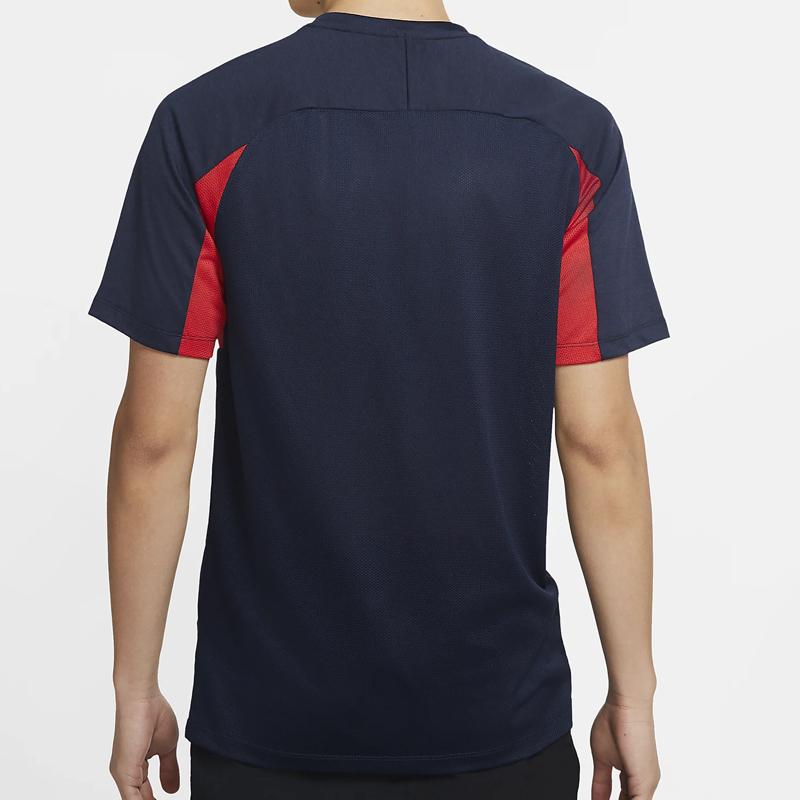 Nike Dri-Fit Academy Quick-Dry Colorblock Short Sleeve T-Shirt Men Tops Navy-Blue BQ7353-452