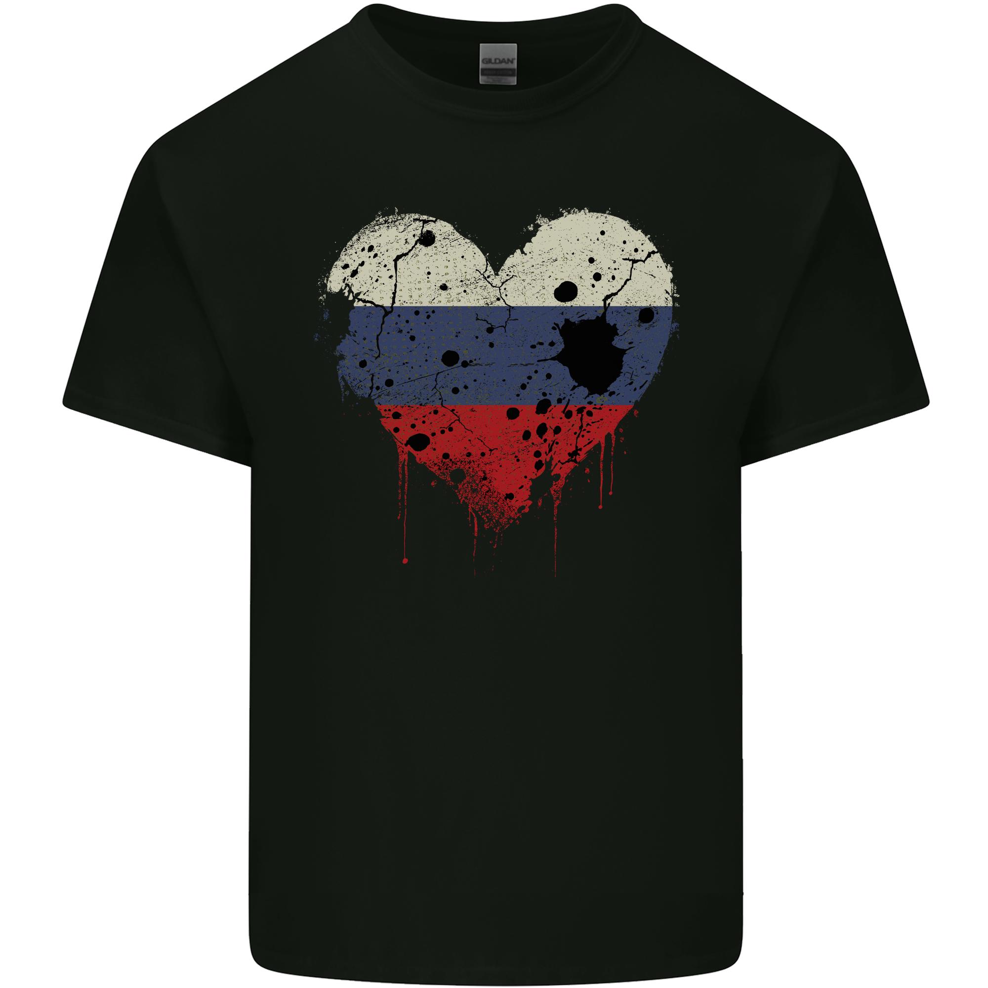 Love Russia Flag Russian Day Football Unisexs Light Cotton Tshirt S