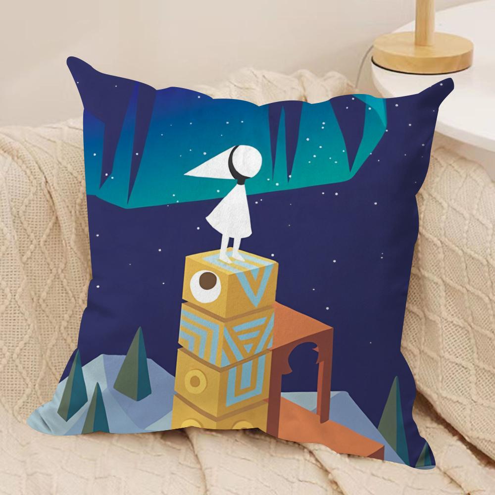 

Anime MMonument VValley Games Cushion Cover Pillowcase Ultra Soft Skin Friendly Fabric Cloud Like Comfort Concealed Zipper 30x30cm