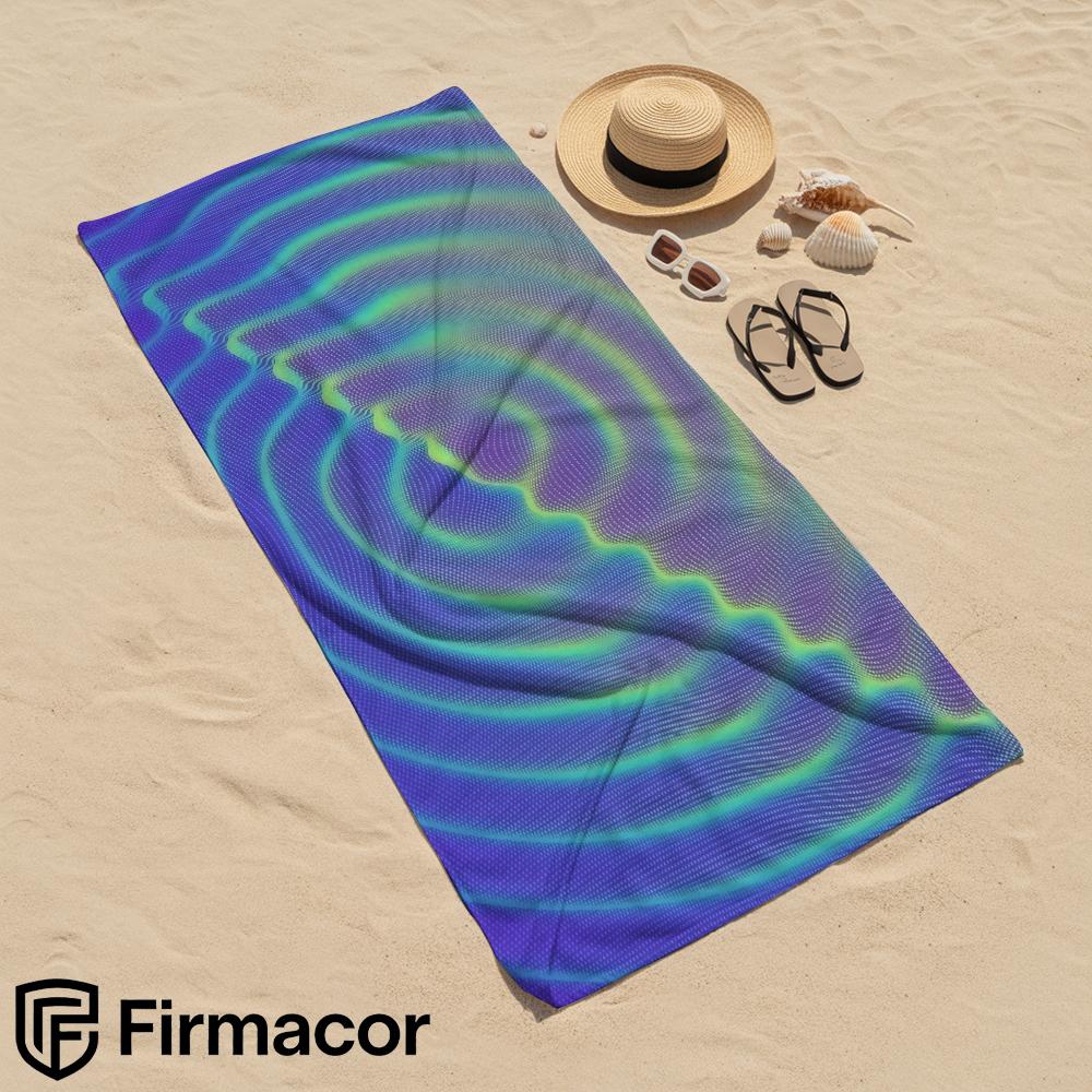 Gradient Wave Microfiber Beach Towel Quick Dry Sand Free Oversized Soft Absorbent Bath Towel for Swimming Pool Travel Gym