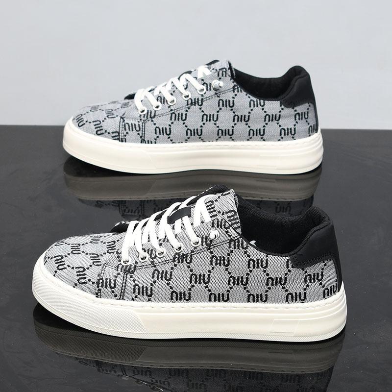 Кеды низкие летние новые нишевые низкие с принтом кеды-доски дышащие спортивные и повседневные модные туфли 40 чёрный