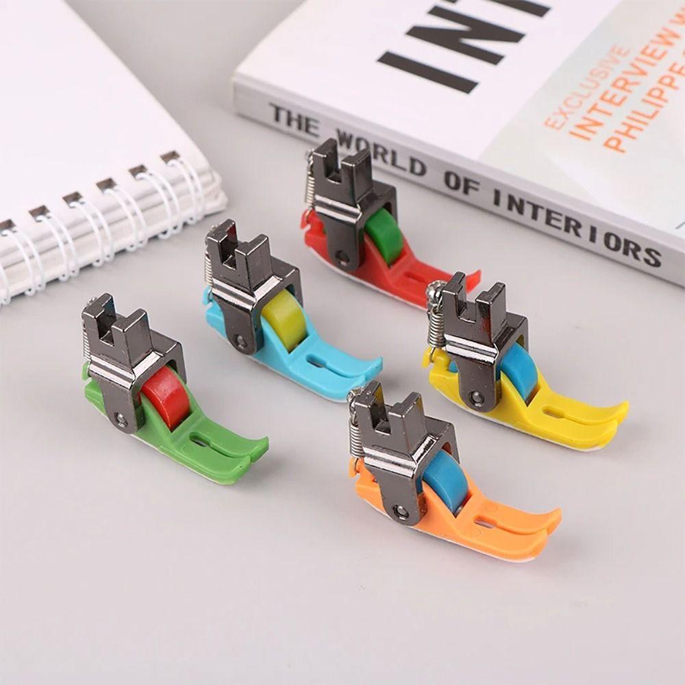 1Stuks Vervangbare Smalle Roller Persvoet Universele Plastic Wiel Persvoeten Lockstitch Naaimachine Accessoires