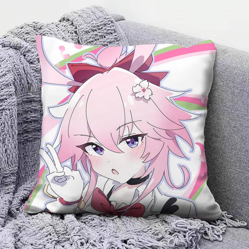 Evanescia Honkai Star Rail Game Anime Girl Pillow Covers Home Sofa Cushion Covers and Aecorative Custom