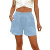 Women's Summer Fashion Color Pocket Stretch High Waist Comfortable Casual Shorts
