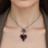 Multipurpose Love Heart Bowknot Gothic Necklace with Crosses Pendant Adjustable Length Designs Jewelry Accessory
