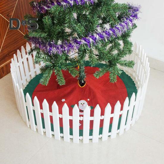 5/10/25 Pcs Christmas Fence White Picket Fence for Xmas Tree Easy Assembly Reusable Christmas Fence for Holiday Indoor Decoration