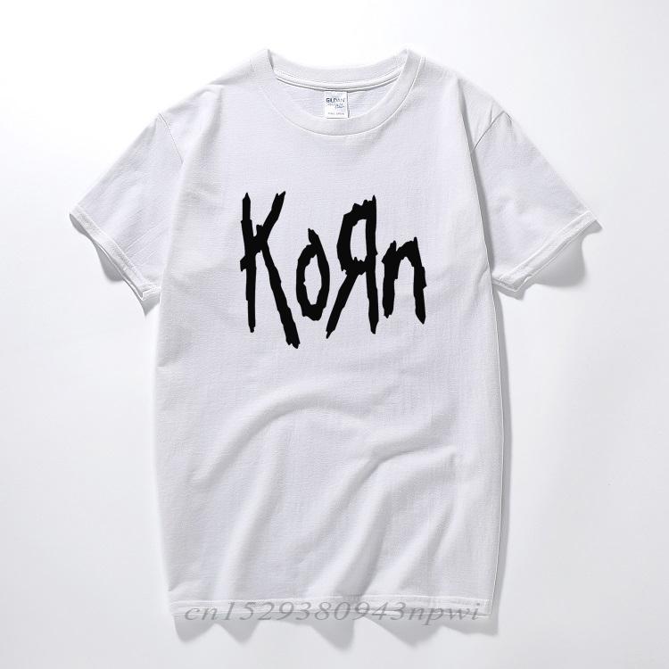 Free Shipping Unisexs T Shirts Fashion Short Sleeve Korn Rock Band Letter T Shirt Cotton High Street Tee Shirts Plus Size