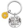 Inspirational Stainless Steel Keychain Class Of 2025 Graduation Gift Thank You Gift For Coworker Daisy Bee Starfish Charm Keychain