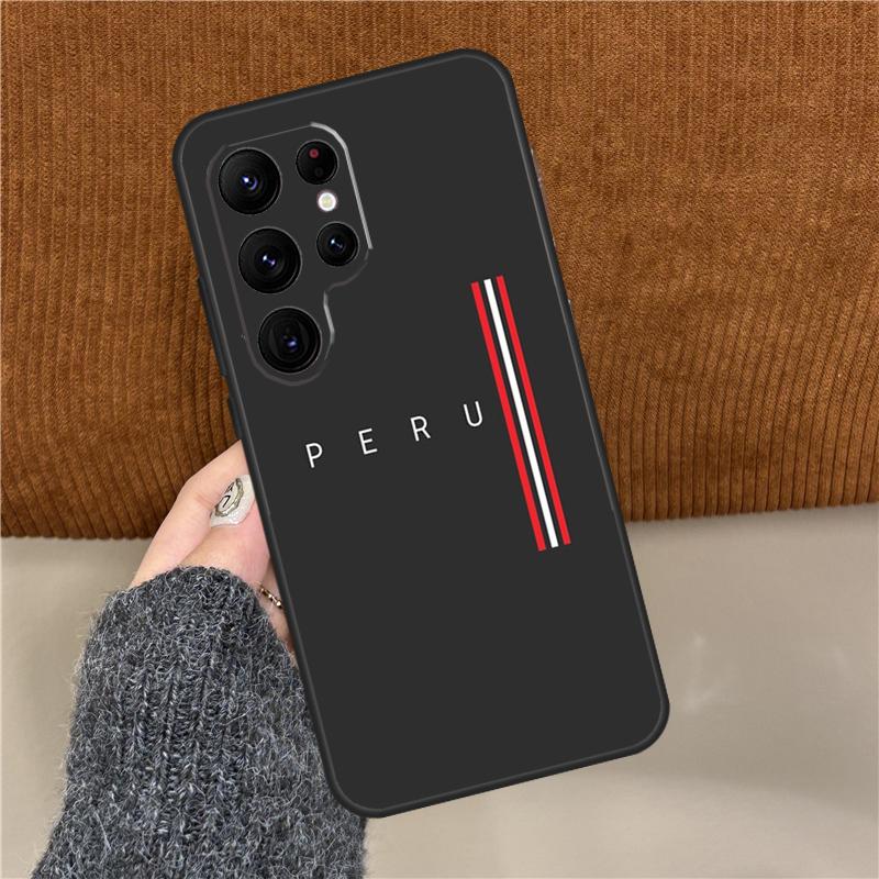 Peru Flag Phone Case For Samsung Galaxy S25 Ultra S9 S10 S20 S21 S22 Plus S24 FE S23 Ultra Back Cover