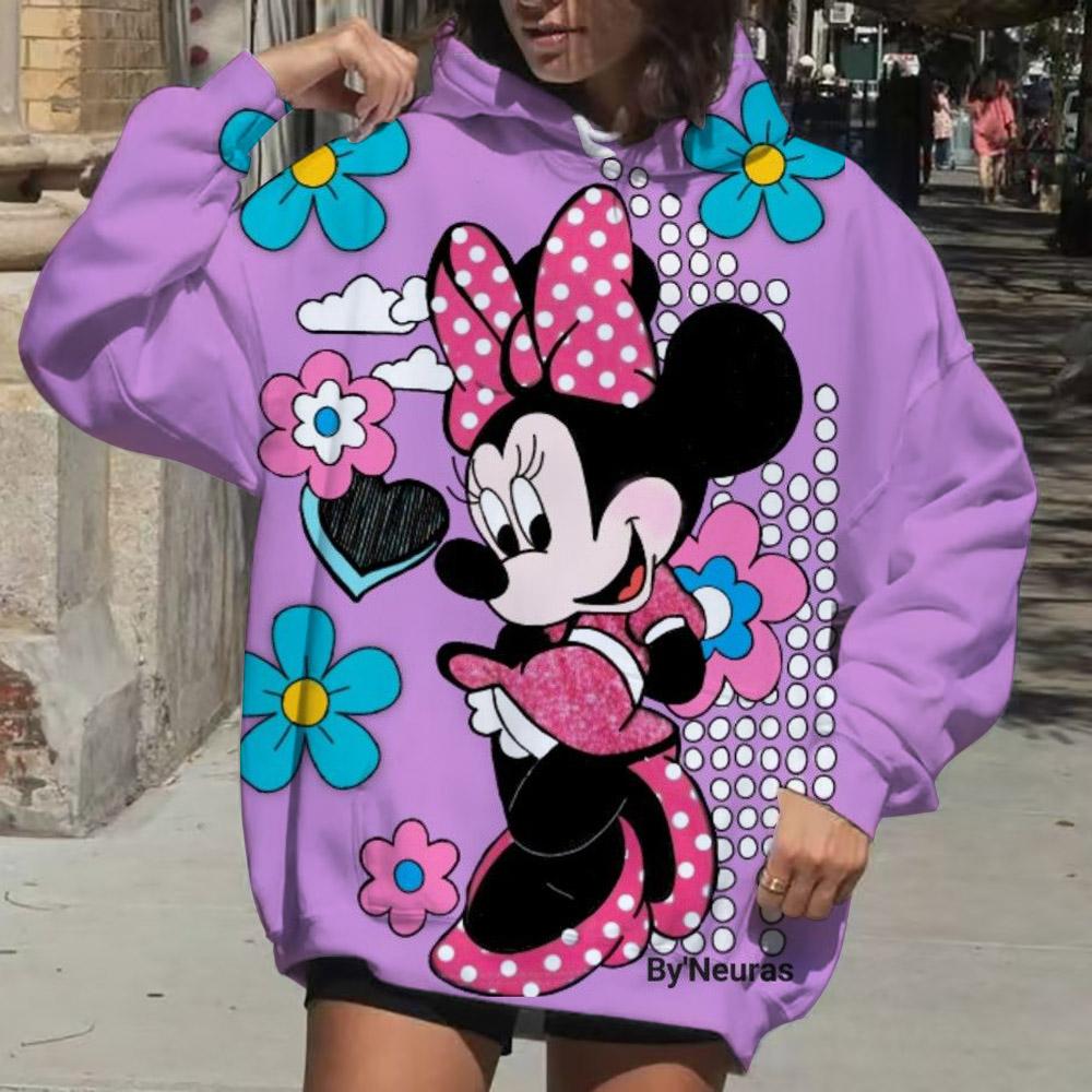 Disney Mickey Mouse Hoodie Fashion Women Kawaii Aesthetic Hoodie Couple Autumn Hoodie Sweatshirt