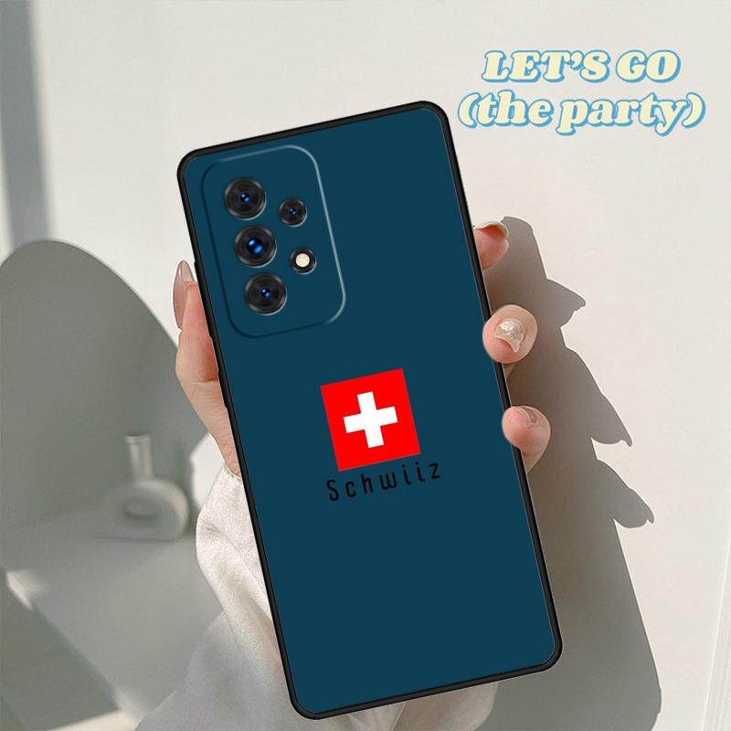 Switzerland Swiss Flag phone case For Samsung Galaxy A42 A31 A40 A51 A71 A32 A80 A91 A52 A72 A73 A20e A21S A50 A70 A11 A12 Cover