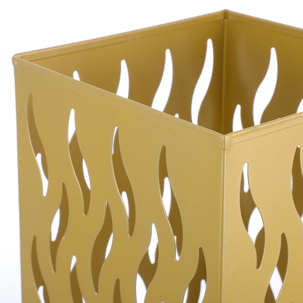 Large Capacity Iron Umbrella Holder Storage Bin Perforated Metal Stand For Entryway Home Hotel Lobby Organizer Slip-Resistant