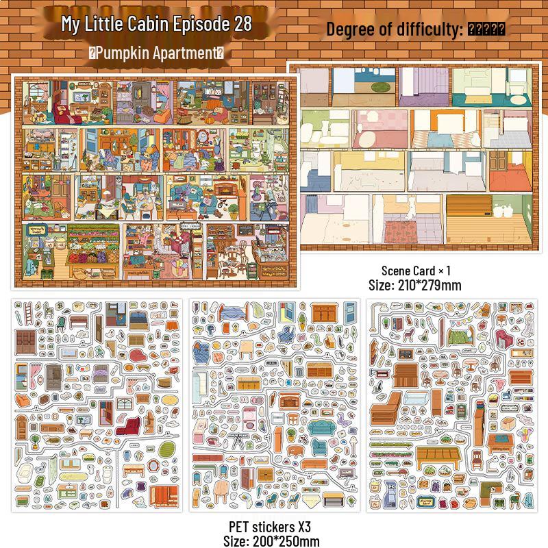 Infeel.Me My Little House 28th Ed: Large 2.5D Scenery DIY Sticker
