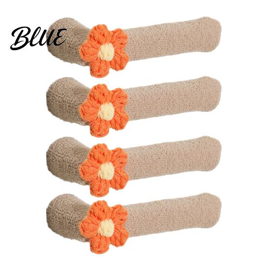 Easy Install Door Handle Cover 2/4Pcs Flower Cover, Anti-collision Knob Protector, Anti-Static Lever Sleeve Set Anti-Freeze for Home Office