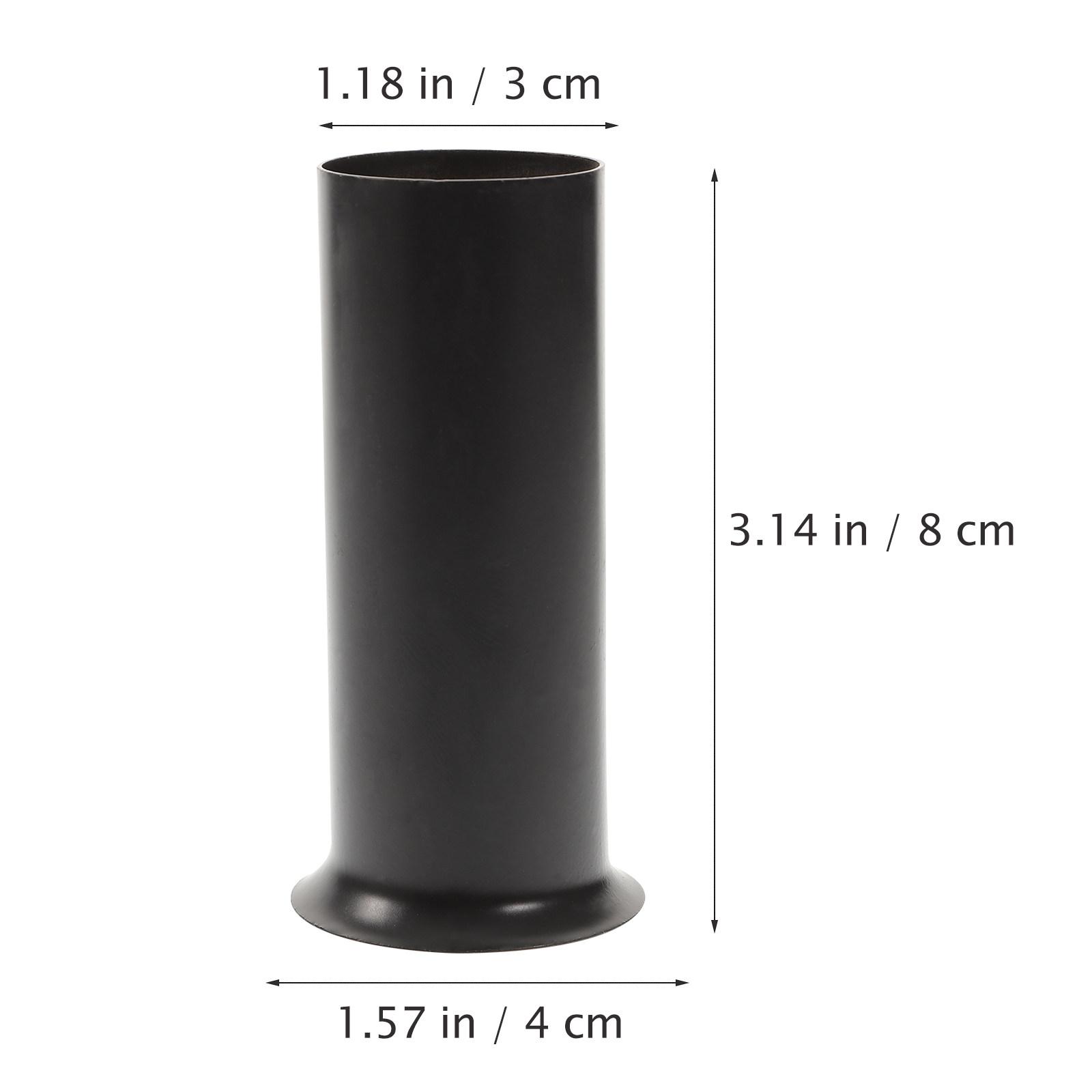 

6Pcs Chandelier Base Sleeves Metal Socket Covers Easy Installation Replacement Light Fixture Crystal Lamp Parts Black