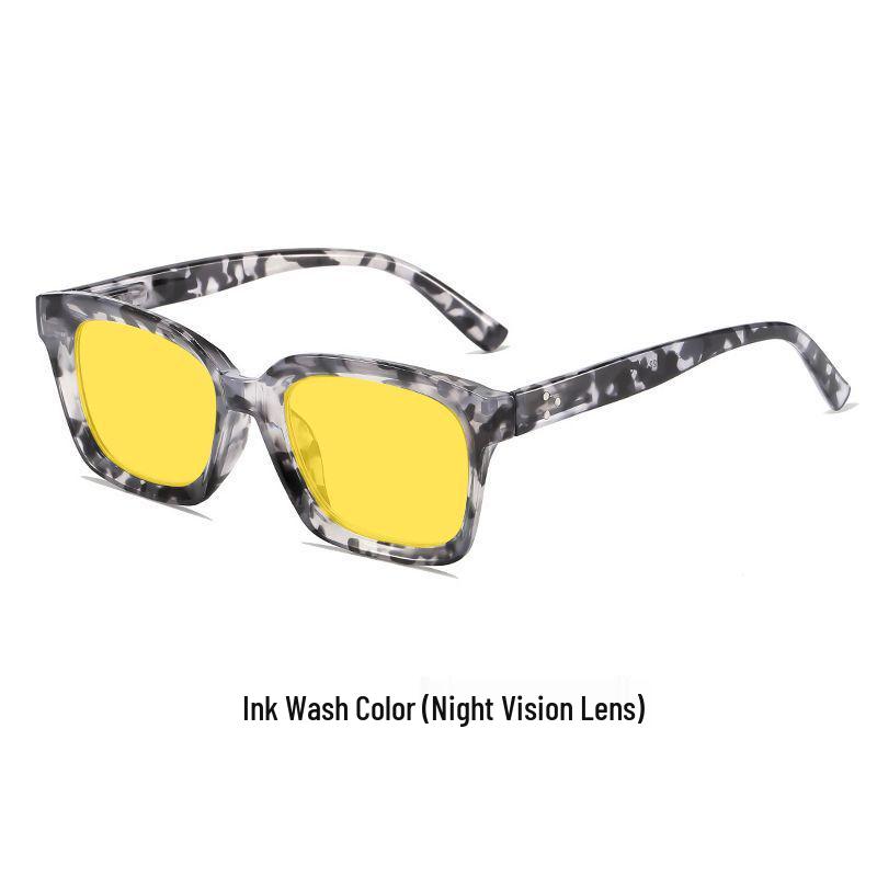 Unisex Large Frame Night Vision Anti-Blue Light Glasses with Spring Hinges