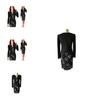Women Splice Long Sleeve Belt Work Business Cocktail Formal Gown Dress Pencil
