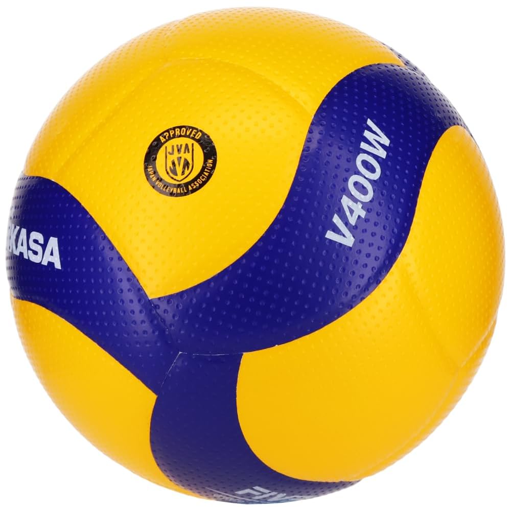 Mikasa V400W Volleyball Size 4 Yellow/Blue Official Japan Volleyball Association Approved for Women and Junior Use