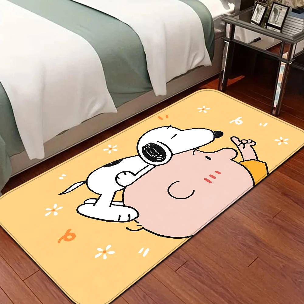 Cartoon S-Snoopy Anime Entrance Door Mat Washable Non-Slip Living Room Sofa Chairs Area Mat Kitchen Welcome Doormat