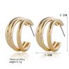 1 Pair Women Retro Simple C-shaped Ear Studs