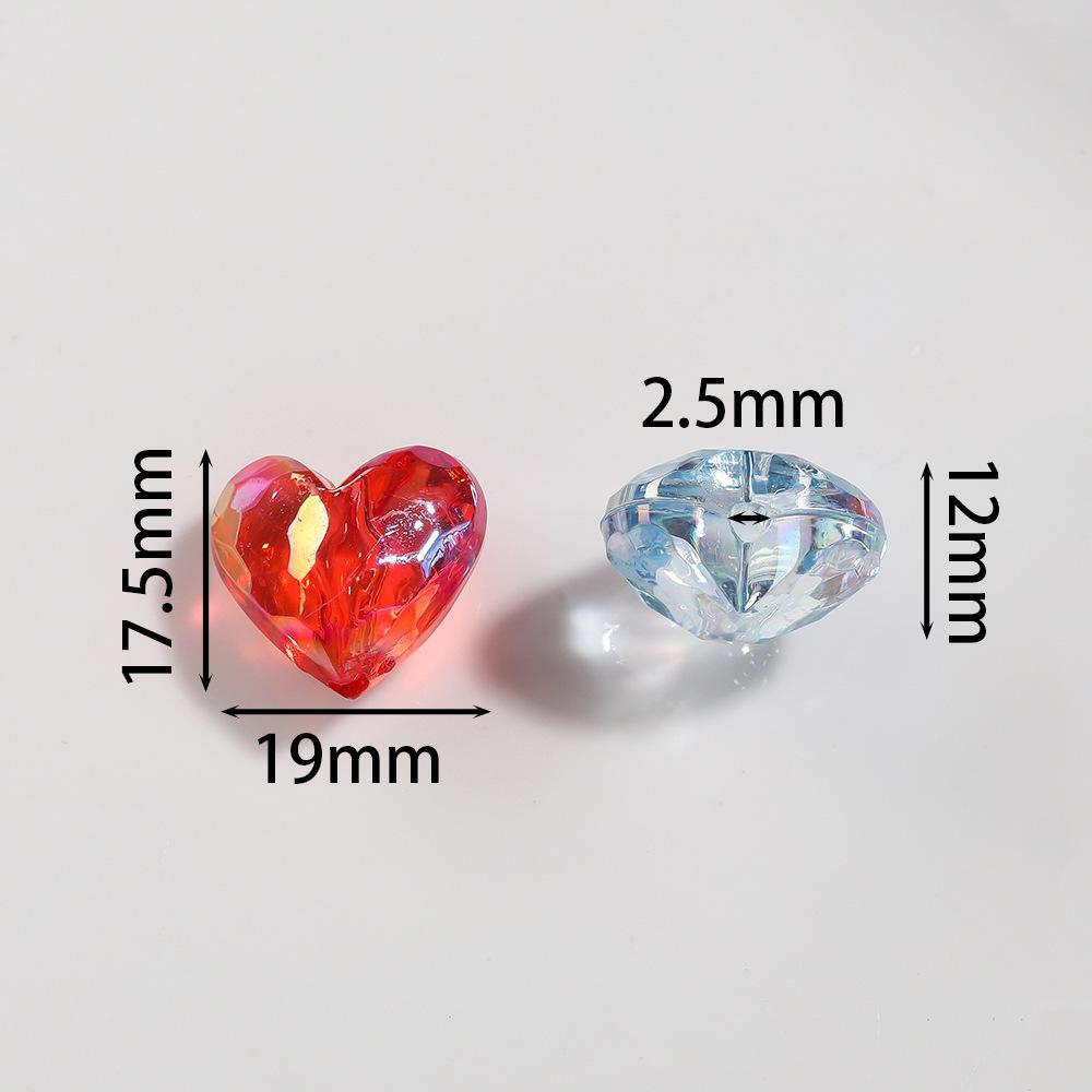 20Pcs Symphony Acrylic Love Crystal Beads DIY Jewelry Accessories