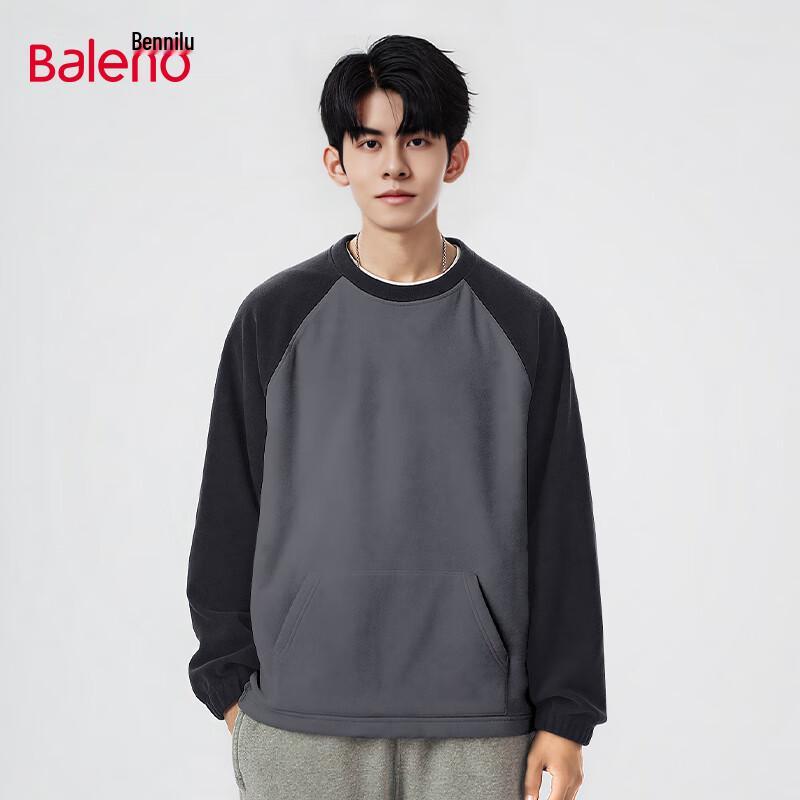 

Baleno Men s Double-Sided Fleece Round Neck Sweatshirt 3XL