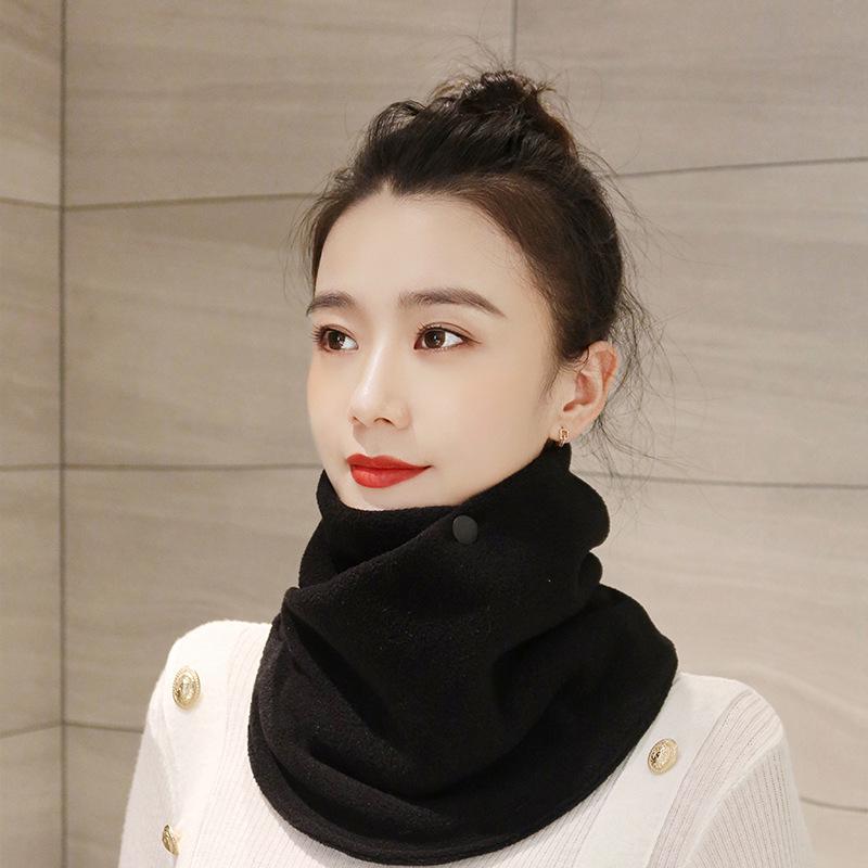 Women's Korean Style Winter Faux Rabbit Fur Knitted Scarf Set
