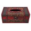 Wooden Tissue Box Vintage Style Durable Wood Classic Texture Tissue Box Holder for Home Office