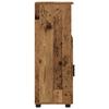 Bathroom Cabinet with Storage and Door Rustic Wood Finish 30 X 35 X 95 Cm