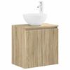 Wall Mounted Washstand In Sonoma Oak 49.5 X 35 X 63 Cm
