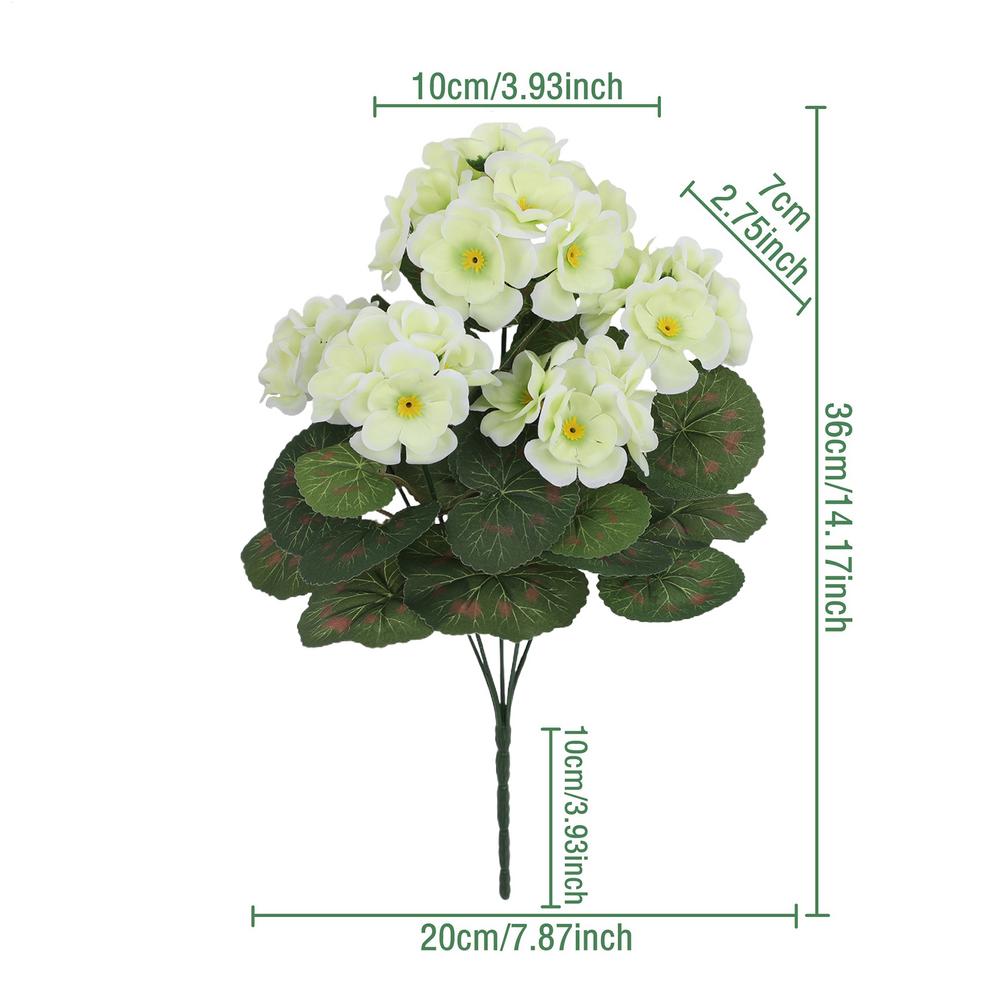 Artificial Geranium Flower Bouquet Outdoor UV Resistant Simulation Flowers Home Decor For Garden Festival Party Ornaments