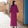 BA5149 new berry purple heavy industry hand-sewn rhinestone dress arabic robe women's clothing