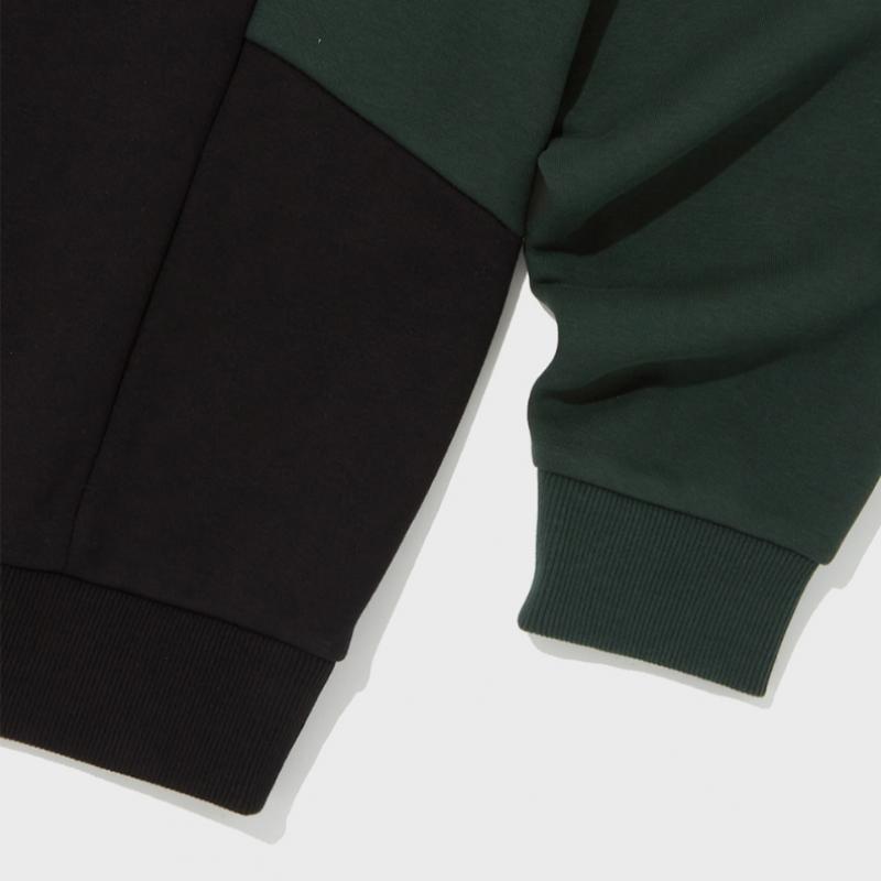 Reebok Heritage Colorblock Sweatshirt   Black Green Rets5fm42bk