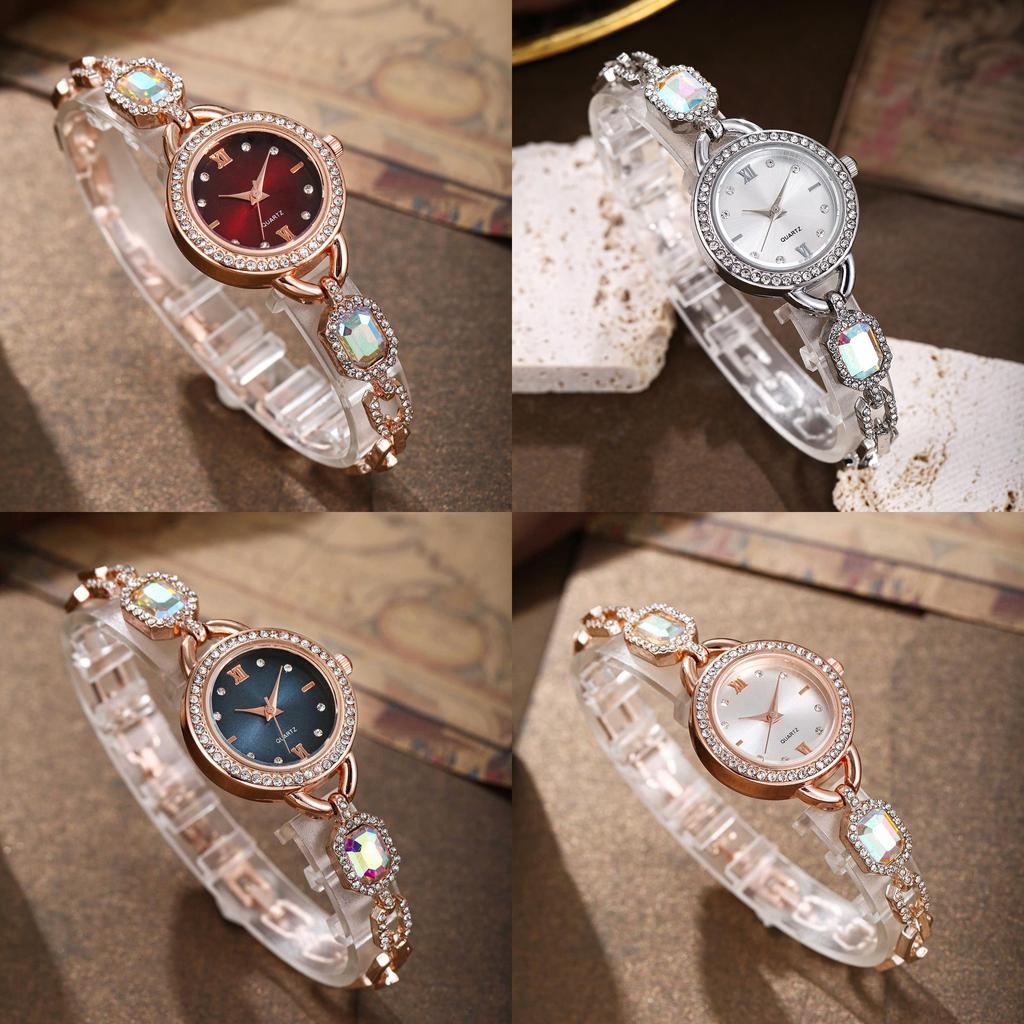 Womens Alloy Wristwatch With Sparkling Beads And Quartz Movement For Daily Use