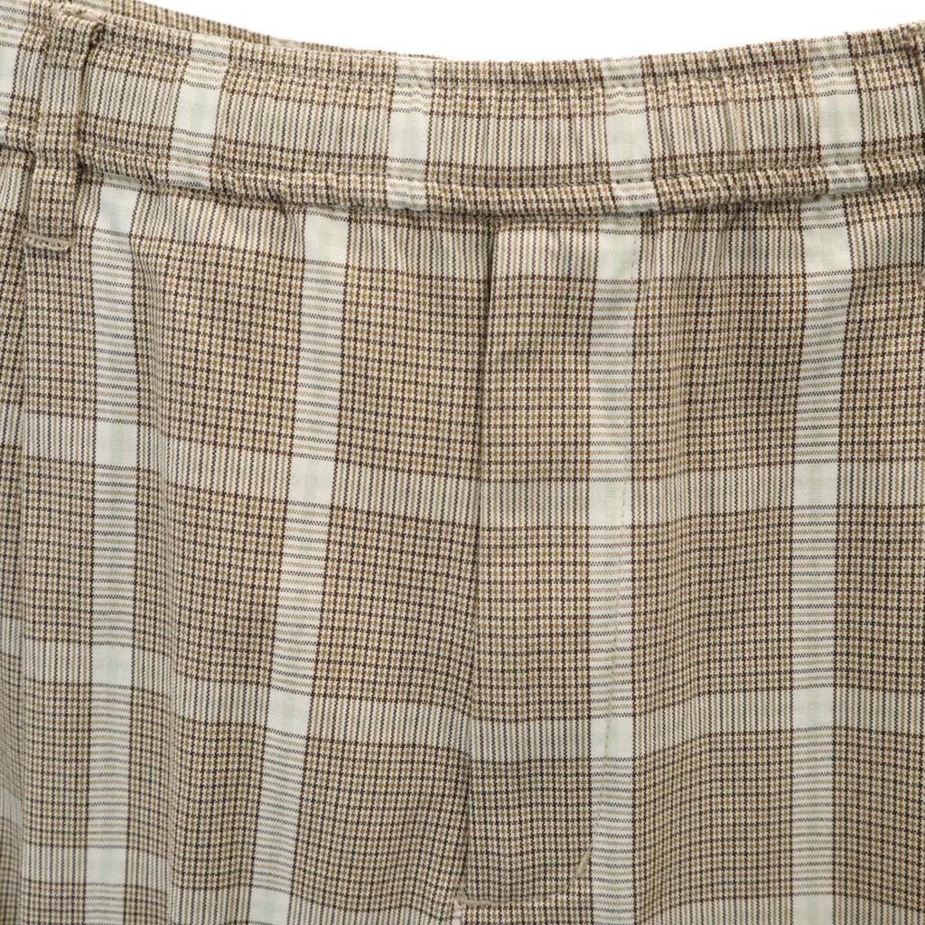 SENSE OF PLACE Check Pattern Short sleeve Cotton shirt Setup Mesh lining Men's Used