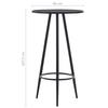 Table de bar - VIDAXL - Noir - 60x107,5 cm - MDF - 2 places - Design contemporain
