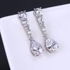 New Crystal Pendant Earrings with Zirconia Gorgeous Girls' Wedding Party Fashion Jewelry Light Luxury Personalized