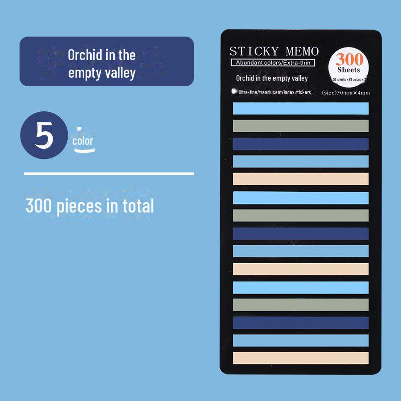 Morandi Color Sticky Notes: Small, Fresh, Writable, Loose-Leaf PET Material for Key Mark Classification