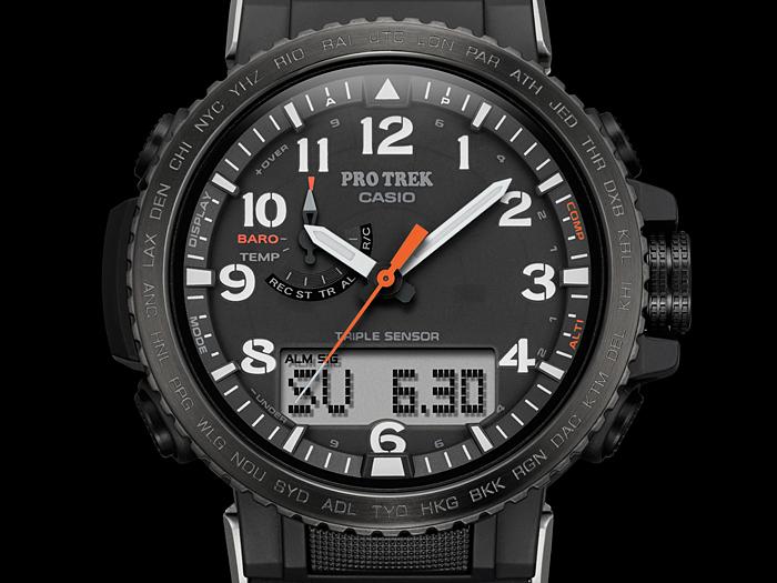 Casio Men's Stainless Steel 100M Water Resistant Digital Alarm Quartz Watch PRW-50Y-1A