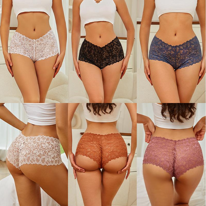 2 ks krajkové šortky pro ženy s nízkým pasem, květované spodní prádlo S-XL, sexy kalhotky pro dívky, dámské krajkové kalhotky, spodní prádlo